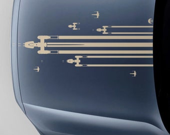 Pegatina inspirada en el escuadrón de cazas Y-Wing de Star Wars - Adhesivo para coche o pared