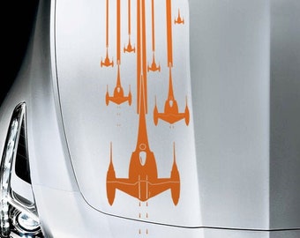 Starfighter Car Hood Decal: Star Wars inspired Anakin Fighter