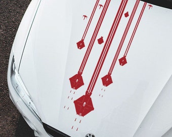 Star Wars inspired Ghost Squadron Car Decal: Rebel Fleet Hood Stickers