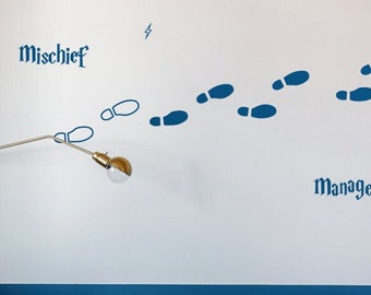 Mischief Managed Wall Decal - Harry Potter Inspired Steps