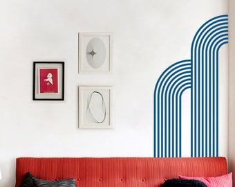Parallel Lines Arch Wall Decal: Boho Farmhouse Decor