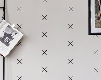 Cross wall decal - Cross decal - Scandinavian wall sticker - Shape decal - Minimalist geometric wall decal - Plus sign decal - Kids decor