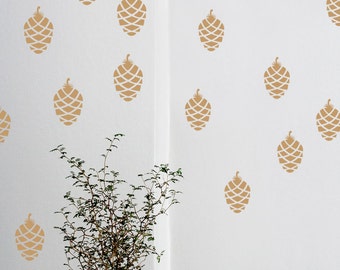 Juego de vinilos decorativos de piñas para pared: Decoración otoñal para la habitación del bebé.