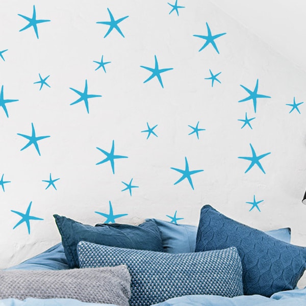 Starfish Wall Decal / 96 2 sizes Starfish Stickers / Home decor / Bedroom Decor / Nursery Wall Decal / Starfish decal