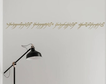 Lord of the Ring Inscription Wall Decal / Ring inscription / Lord of the Ring sticker / Hobbit wall decal