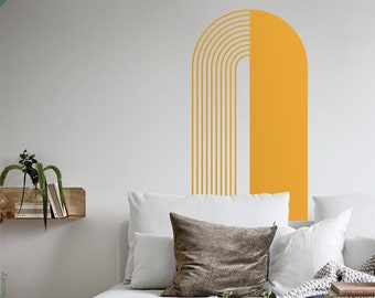 Big outline Arch Wall Decal / Arch Plain and in lines Sticker / Arch in stripes wall Decal / Geometric Wall Decal / Arch line plain decal