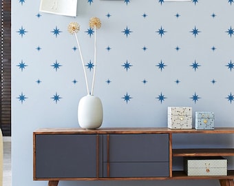 Calcomanía de pared con estrellas Coronata / Calcomanías con estrellas Coronata / Calcomanía de estrellas doradas / 56 estrellas / Calcomanía para habitación de niños / Calcomanía para guardería / Decoración del hogar