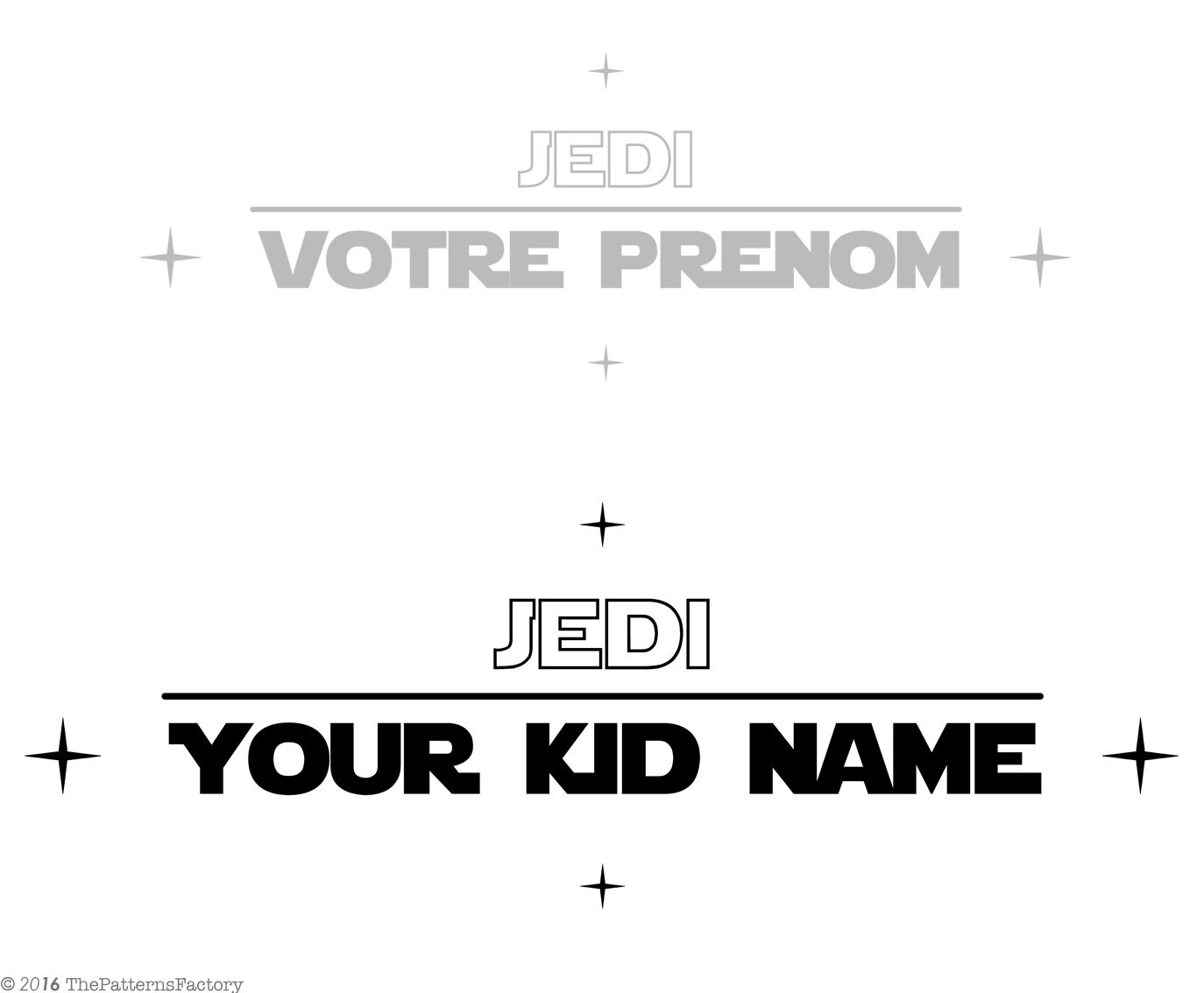 Child Jedi Name Wall Decal Star Wars Name Decal Kid Name Etsy UK