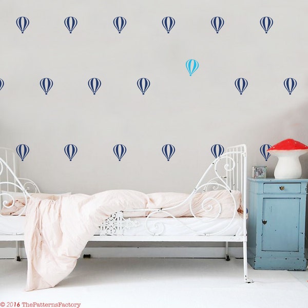 Hot-air balloon Wall Decal / Montgolfiere Wall Sticker / Kids wall decoration / Nursery decal / Balloon decal / Aerostat wall decor