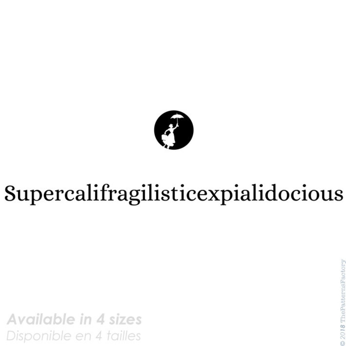 Mary Poppins Wall Decal / Supercalifragilisticexpialidocious / - Etsy