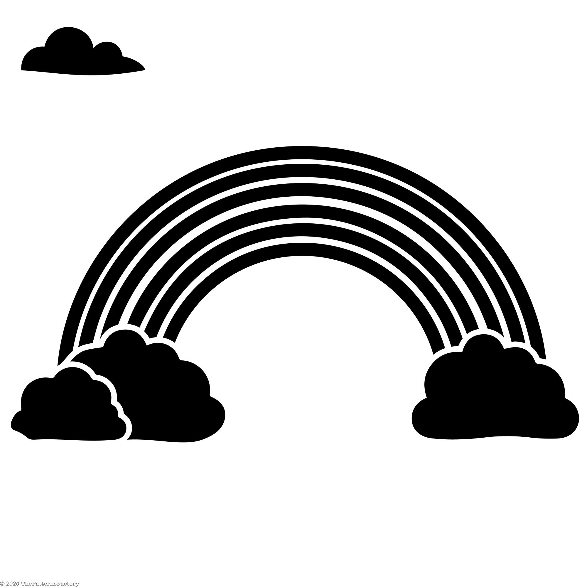 Rainbow Cloud Wall Decal / Rainbow Decor / Rainbow and Cloud Etsy