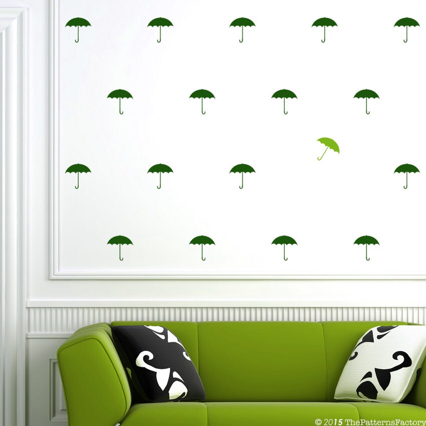 Parapluies Wall Decal/Fond Autocollant Mural Moderne Autocollant de Pépinière Mary Poppins Umbrella 
