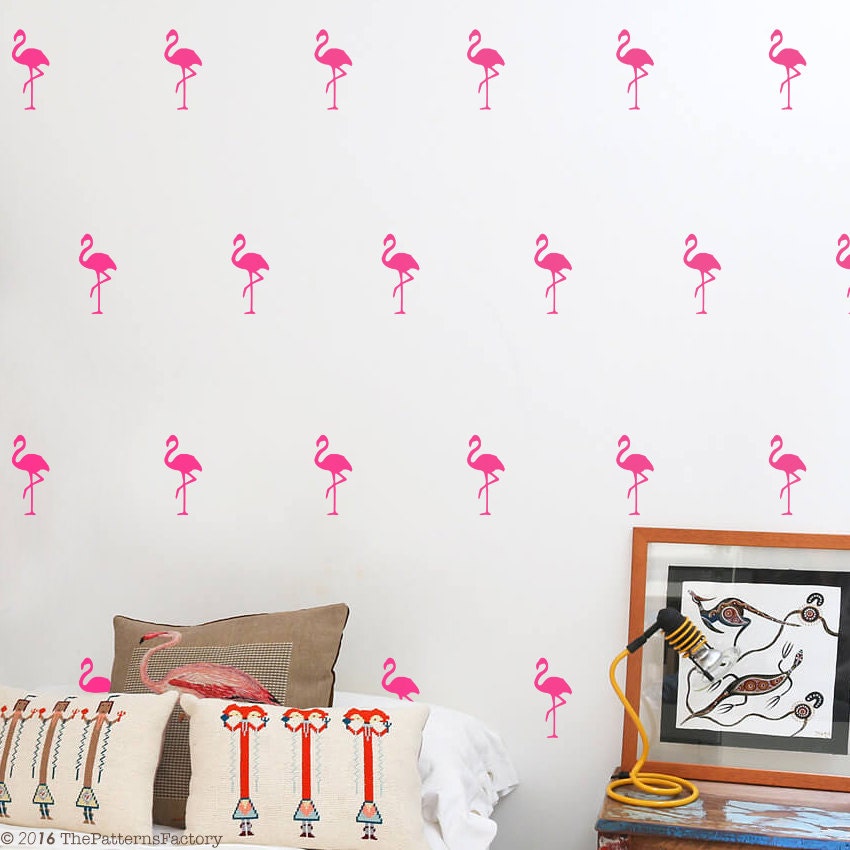 Flamingo Wall Decal/42 Flamingo Stickers Décoration Intérieure de Chambre Décalcomanie Murale Pépini