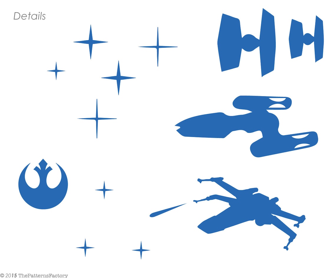 Star Wars Battle X Wing Fighters Pattern Wall Decal Pattern Etsy