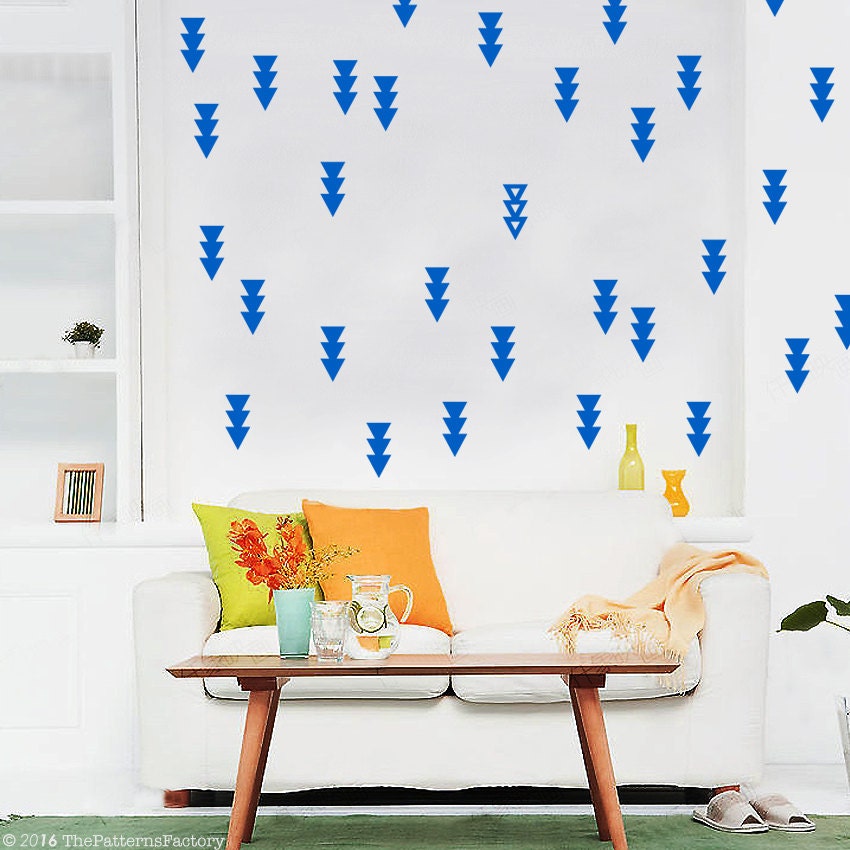 Triple Triangle Wall Decal/Triple Sticker Modern Kids Room Home Decor