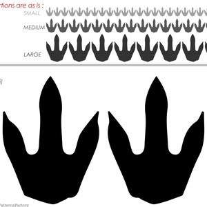 Dinosaurs footprint wall decal / Dino decal / background / Jurassic Park decor / Dino footprint V2 decals / Dino tracks sticker image 4