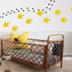 Dinosaur Footprint Wall Decals: Jurassic Park Dino Tracks Sticker