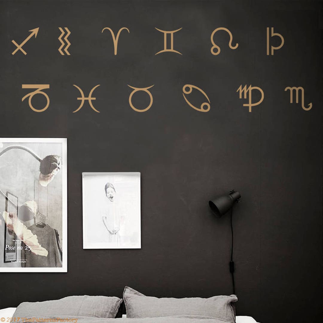 Zodiac Signs Wall Decal / Astrology Decal / Zodiac Wall Sticker