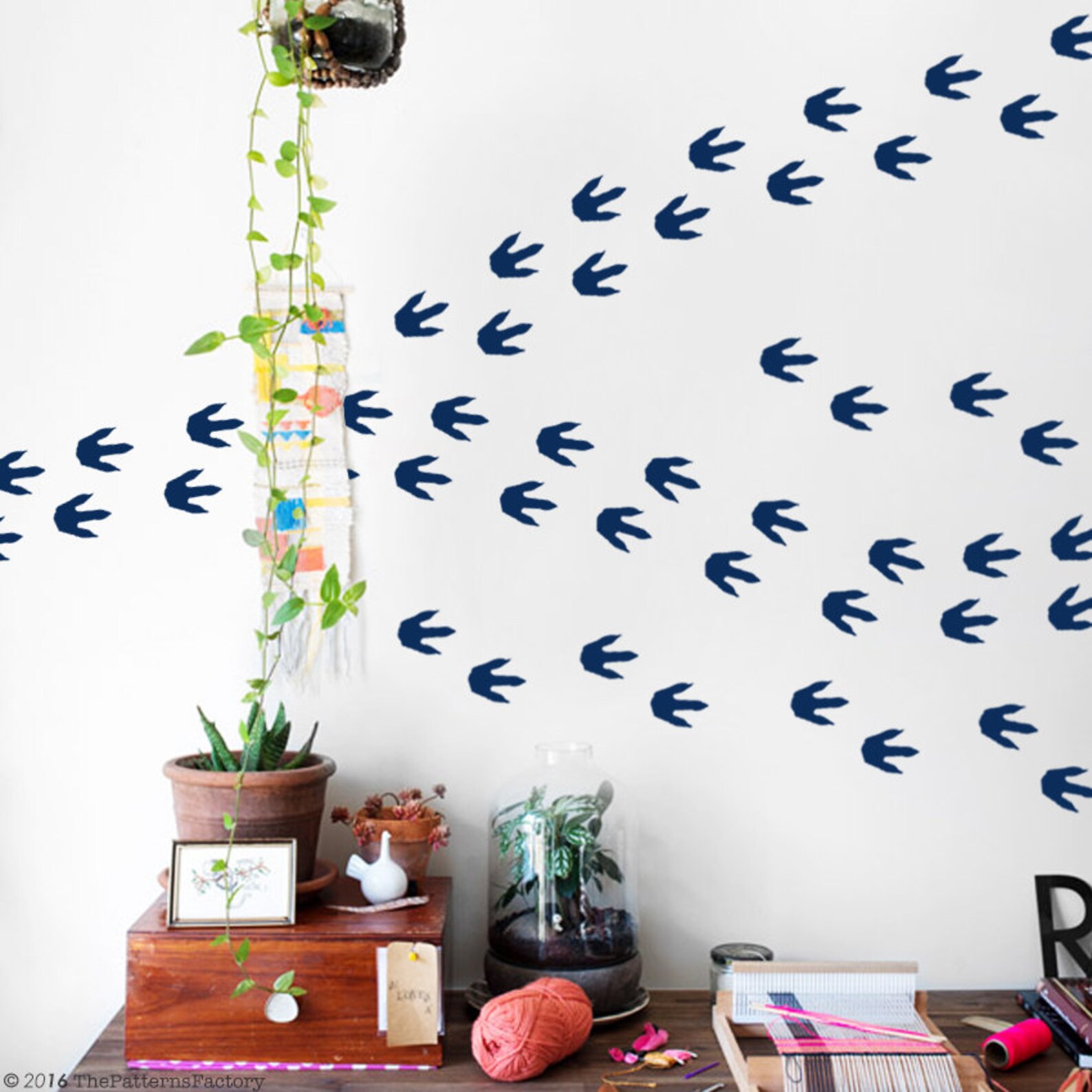 Dinosaurs Footprint Wall Decal / Dino Decal / Background / Etsy