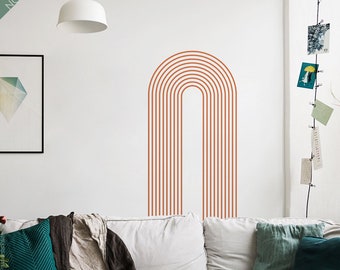 Big outline Arch Wall Decal / Arch in lines Sticker / Arch in stripes wall Decal / Geometric Wall Decal / Arch line decal