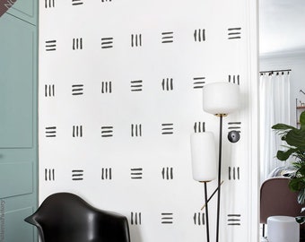 Minimalist Line Wall Decals: Boho Nursery Decor, Removable Wall Art