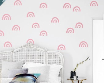 Scandinavian Pattern Wall Decals - Nursery Decals, Rainbow Decals, Scandinavian Decor, Kids Room Decor, Nursery Decor