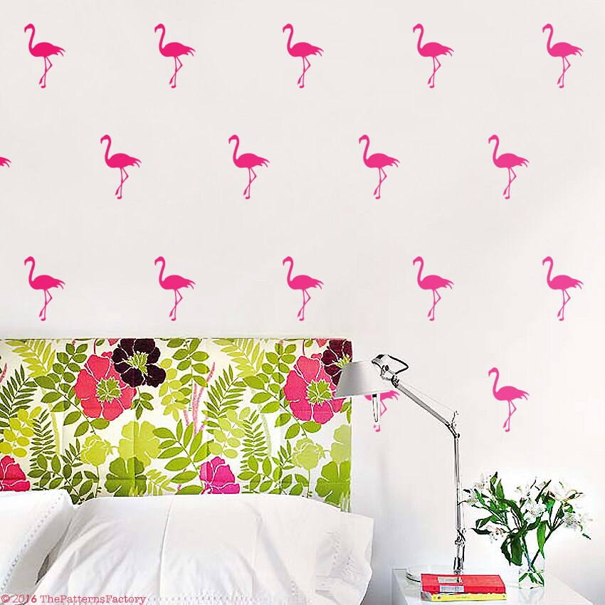 Flamingo Wall Decal/40 Flamingo Stickers Décoration Intérieure de Chambre Décalcomanie Murale Pépini