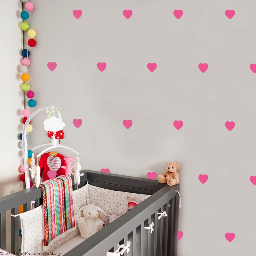 2 Couleurs Heart Wall Decal/Gold 62 Hearts Sticker Décoration Murale Pour Enfants Decal Chambre de B