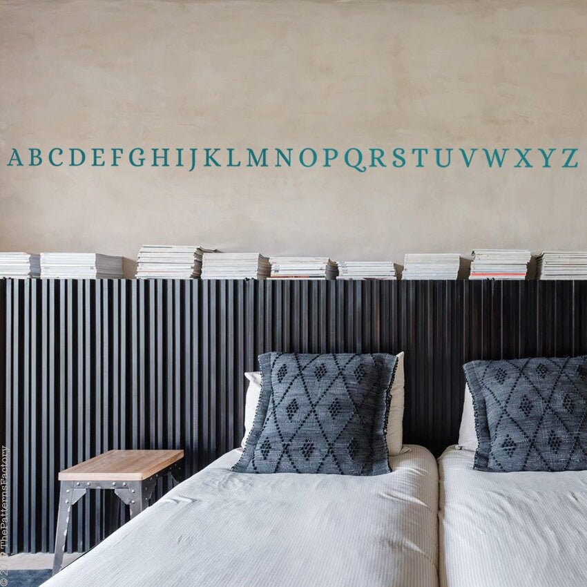 Autocollant Mural Alphabet - Décalque Word Autocollant Simple Alphabet Majuscule Abc