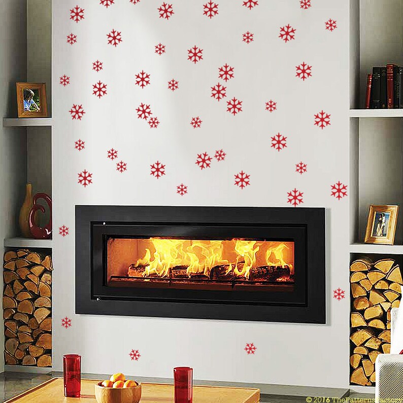 Snow Flakes Wall Decal / Gold Snowflake Decal / Frozen Stars Etsy