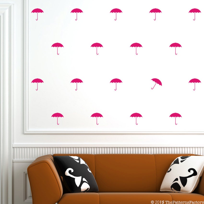 Umbrellas Wall Decal / Background / Modern Wall Decal / Etsy