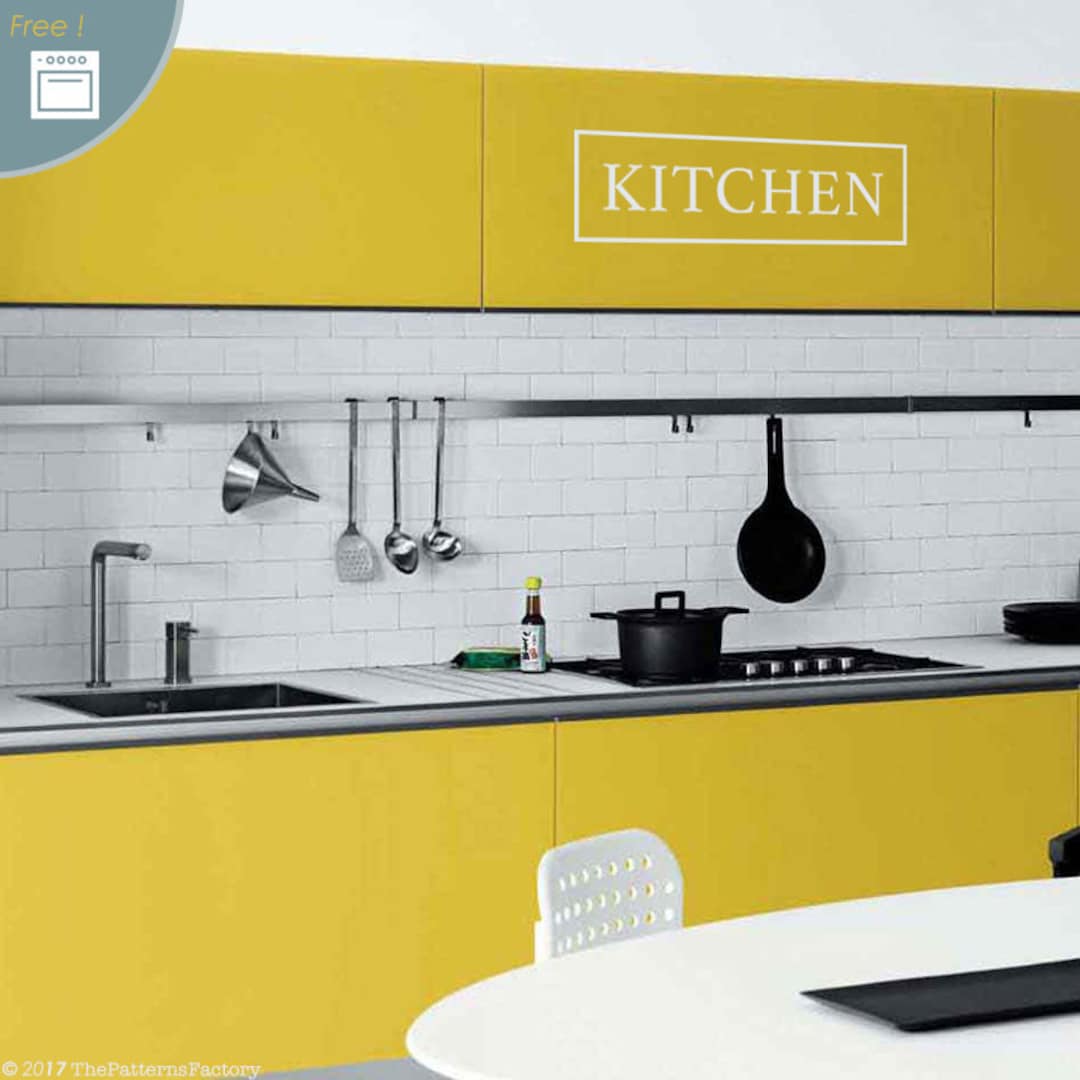 Kitchen Wall Decal: Removable Vinyl Door Sticker - Etsy