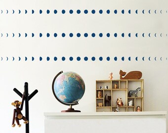 Moon Phases Wall Decal: Astronomy Decor, Kids Room Sticker