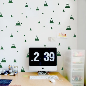 Mountains pattern wall decal - Mountain Pattern decal - Nursery wall sticker - Montana decor - Mountain wall decal - Nature pattern