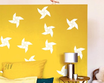 Pinwheel Wall Decals: Modern Kids Room Decor