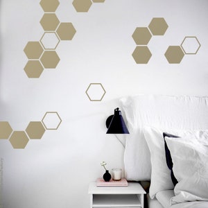Vinilo decorativo de panal - Vinilo hexagonal - Adhesivo decorativo de panal - Vinilo cúbico - Vinilo decorativo circular - Vinilo decorativo geométrico - Panales - Vinilo decorativo de abejas