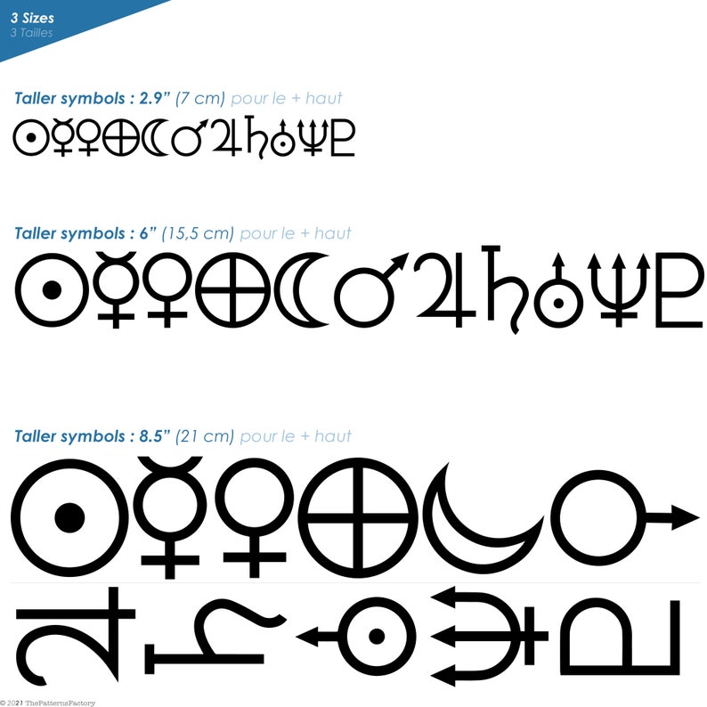 Greek Planets Decal Planet Greek Symbols Decals Greek - Etsy Canada