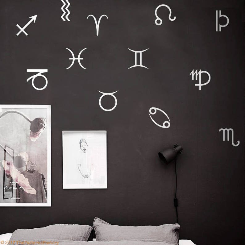 Zodiac Signs Wall Decal / Astrology Decal / Zodiac Wall Etsy