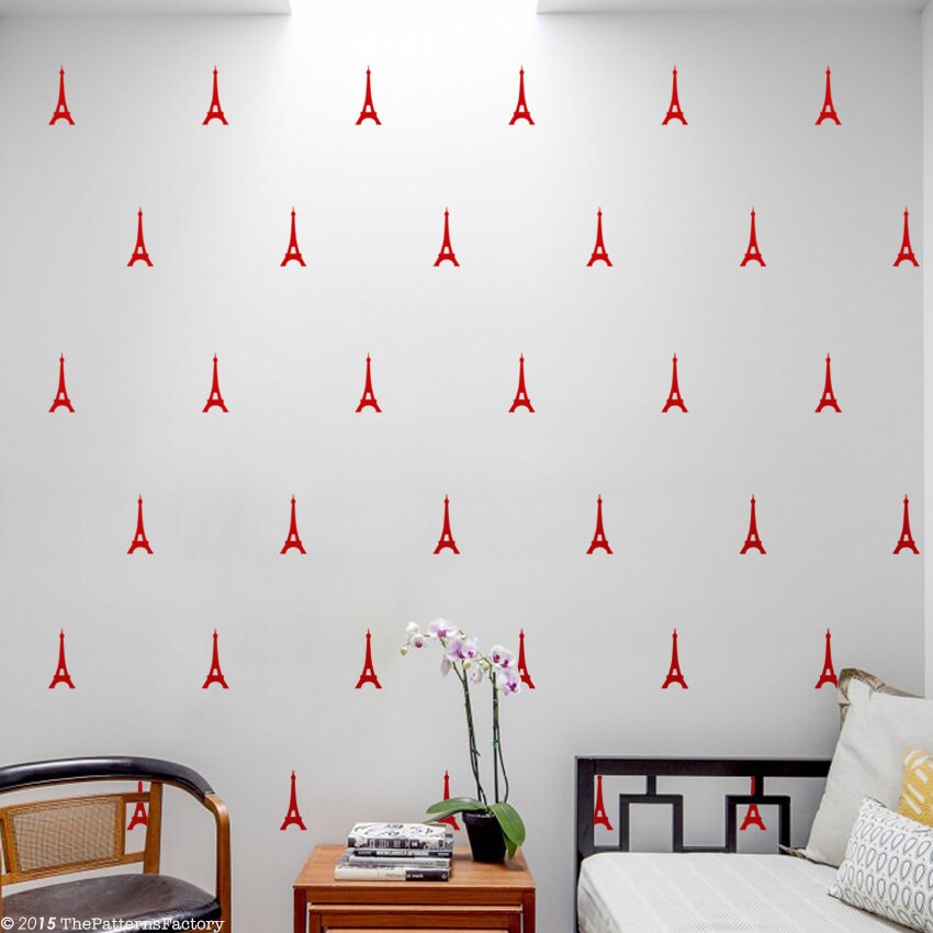 Autocollant Mural Tour Eiffel/Autocollant Mur Parisien Décor Moderne Décoration Intérieure Cadeau