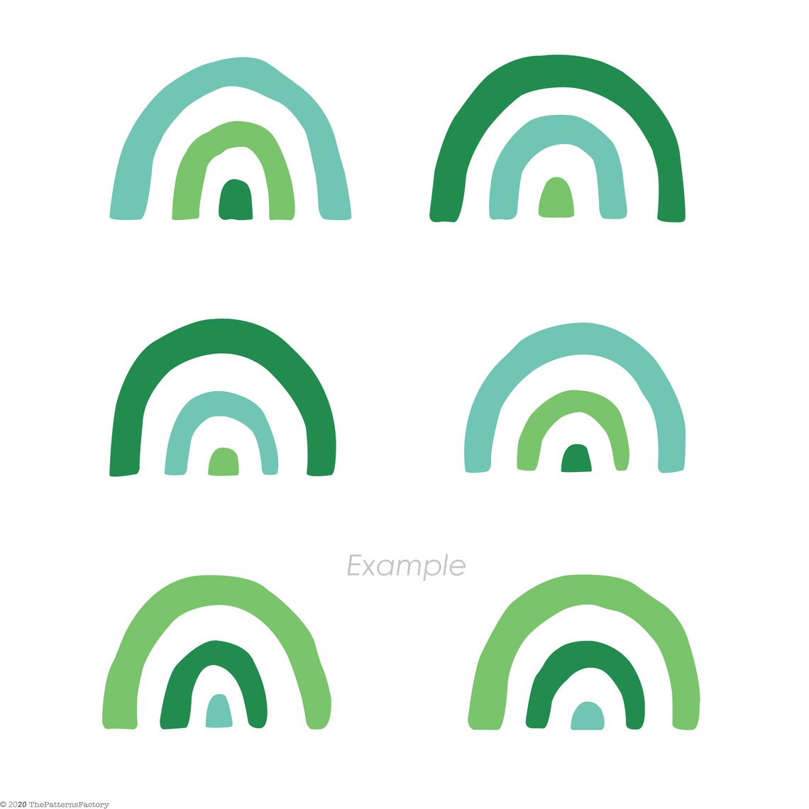 Loose 3 Color Rainbow Wall Decal / Tricolor Rainbow Decor / Etsy