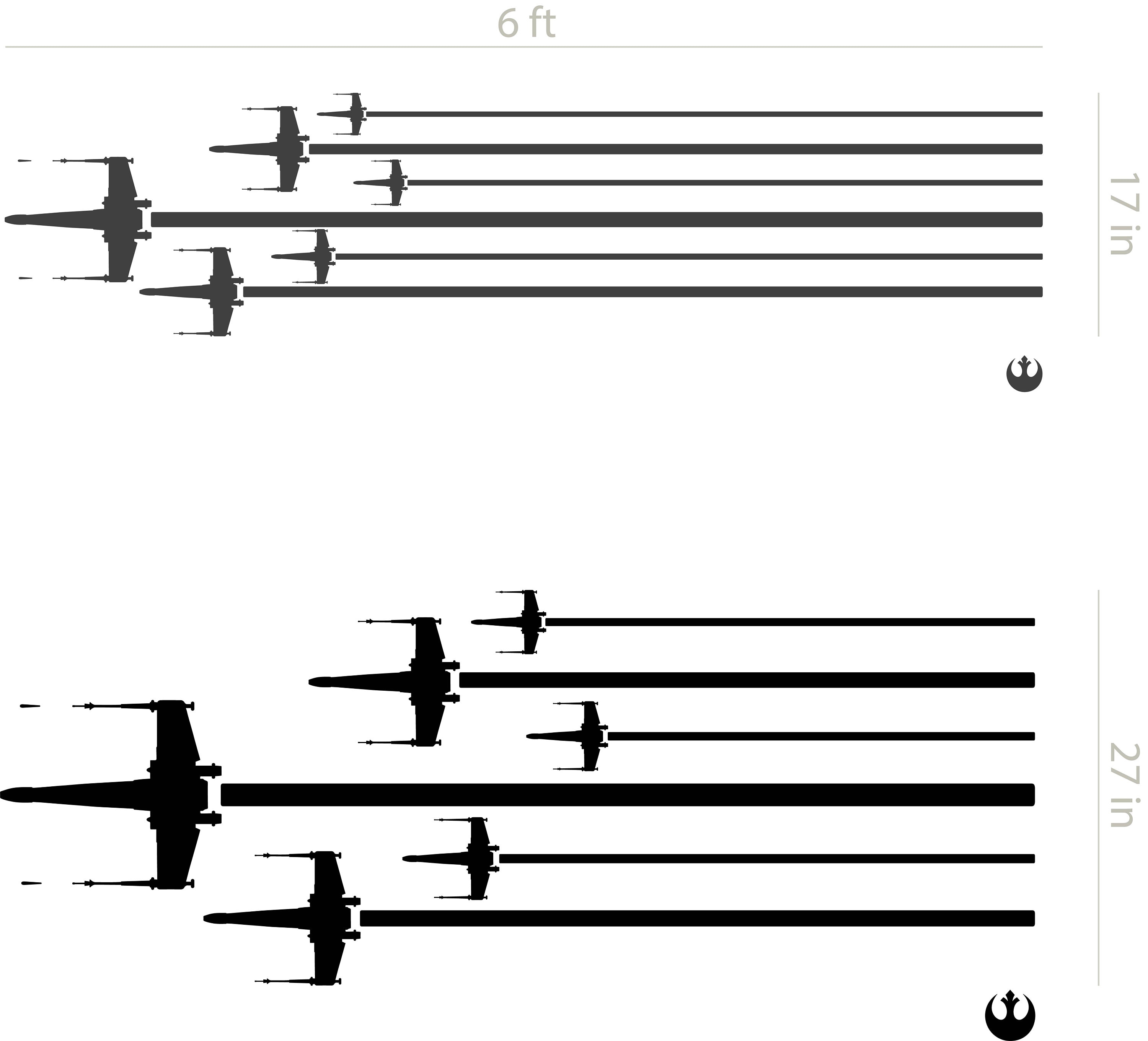 Star Wars Xwing Squad / Xwing Wall Decal / Wall Sticker X Etsy