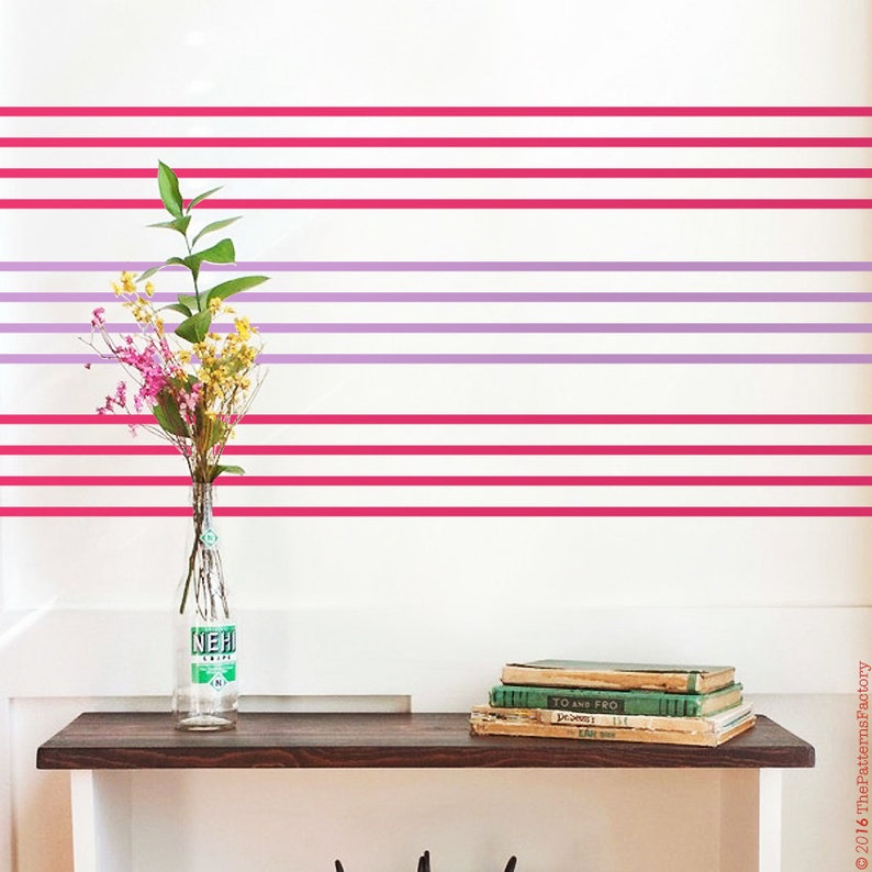 Lines Wall Decal / Thin Stripes Sticker / Straight Stripes Etsy