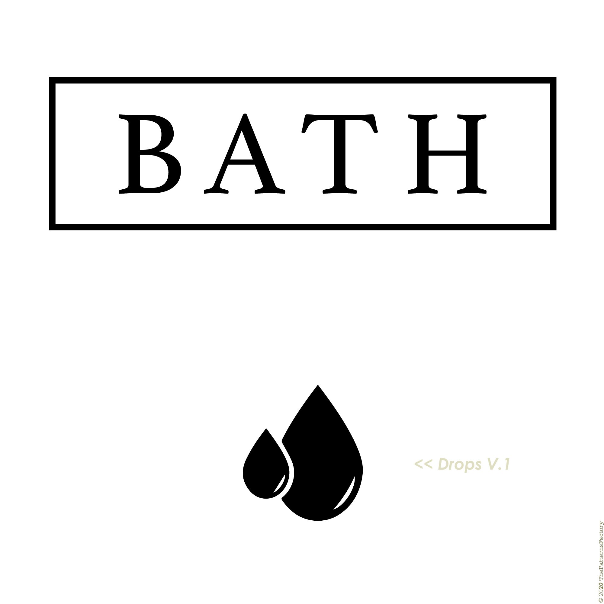 Bathroom Wall Decal Word Decal Bath Door Wall Sticker Etsy