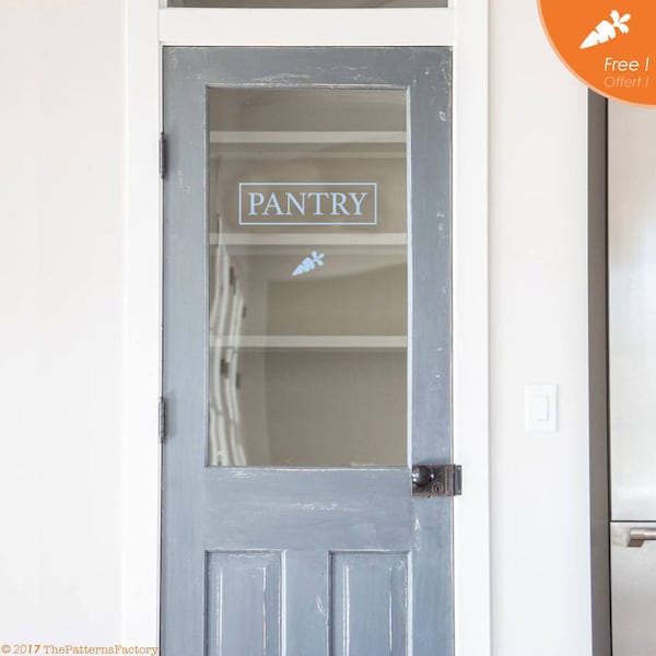 Pantry wall decal - Word decal - Pantry door wall sticker - Door decor - Kitchen Word decal, Word decal
