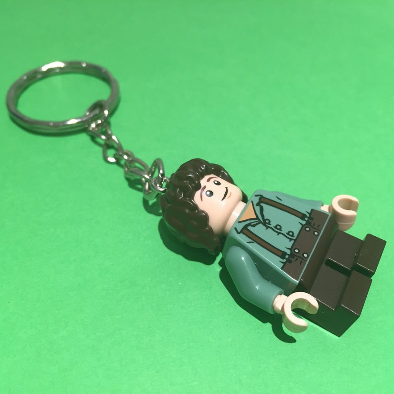 Lego Frodo Baggins Minifigure Keychain Hobbit Keyring From Etsy