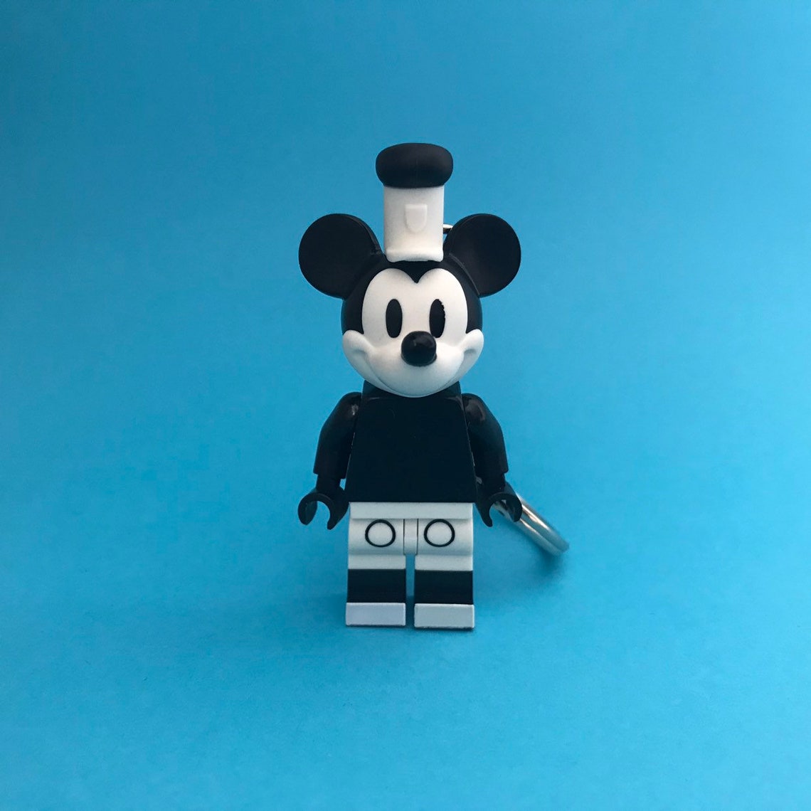 Lego Mickey Mouse Disney Minifigure keychain / keyring Black | Etsy