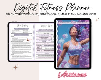 Digital Weightloss Planner, Workout Planner, Fitness Planner, Digital Fitness, 30-Day Challenge, Weight Loss Journey, Instant Download