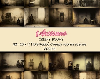 52 Creepy Room Images | Haunting Art | Creepy Room Pictures | Commercial Use | Spooky Inspiration | Creepy Art | Scary Scenes