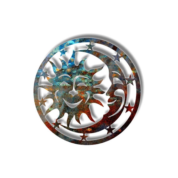 Vector Sun Moon 7 Sign Cut Ready Dxf Cnc Dxf For Plasma Laser Etsy