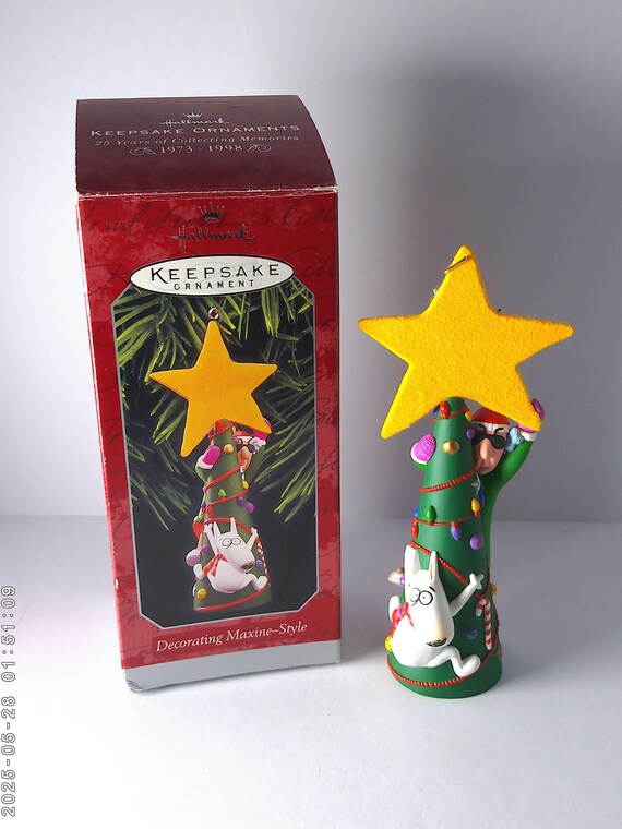 Vintage 90's Hallmark Keepsake Ornament Maxine Decorating Maxine -Style Christmas in box